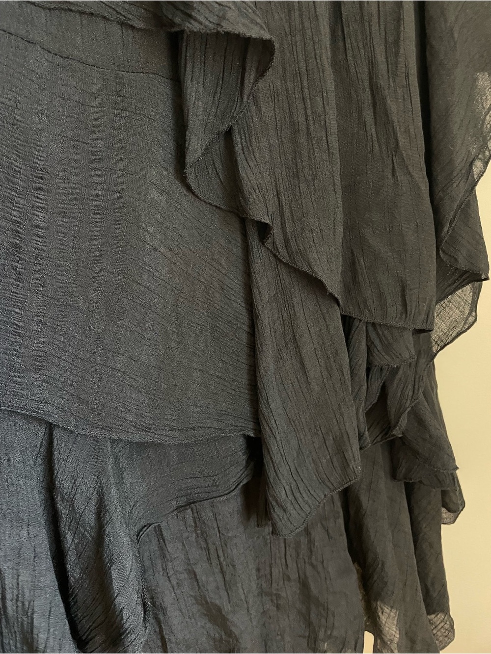 Papillon Black Tiered Maxi Skirt Size Small Whimsigoth Cottagecore Y2K Boho - Picture 7 of 8
